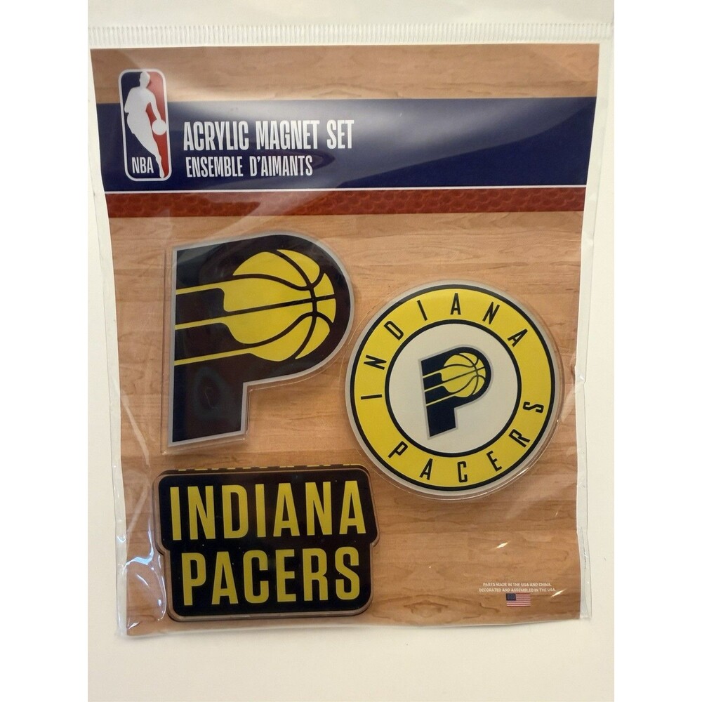 Indiana Pacers Acrylic Magnet 3 Pack NBA National Basketball Association